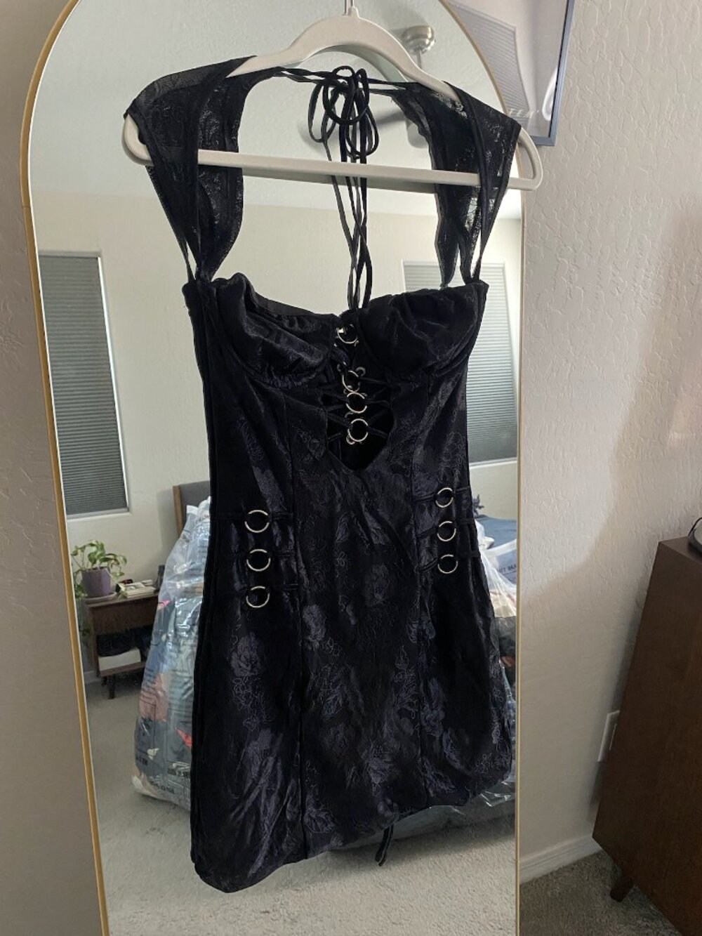Fashion Nova Liliana Lace Micro Mini Dress - Black Tall - Picture 5 of 7